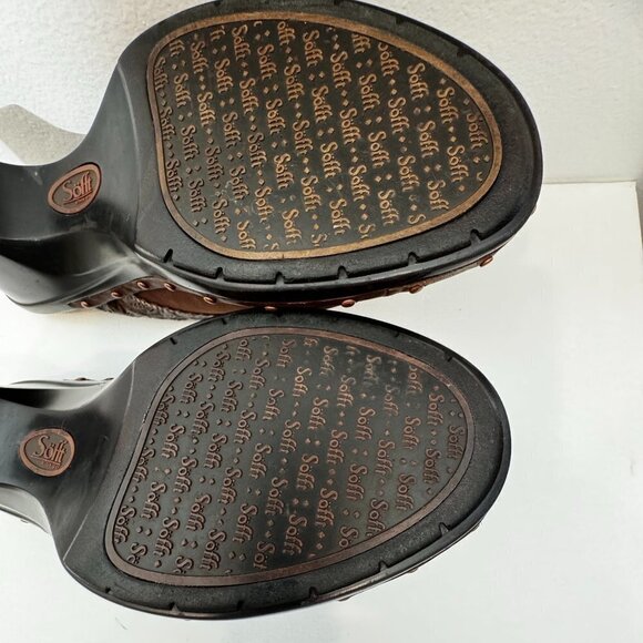 Sofft Women's Mules Studded Wedge Slip On Heels - Brown - 6M - Picture 9 of 12
